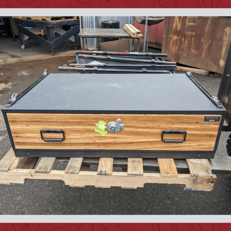 GMC Yukon XL Utility 1 drawer TruckVault with zebrawood drawer face