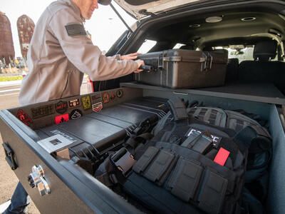 1 Drawer magnum TruckVault with tactical gear.