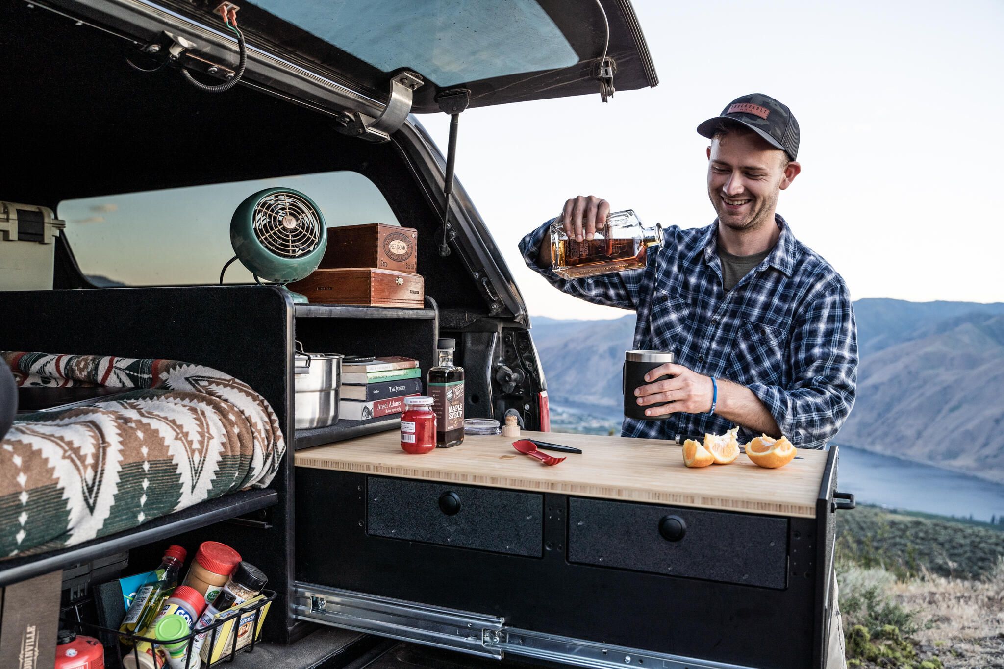 Making drinks out of TruckVault Base Camp 5