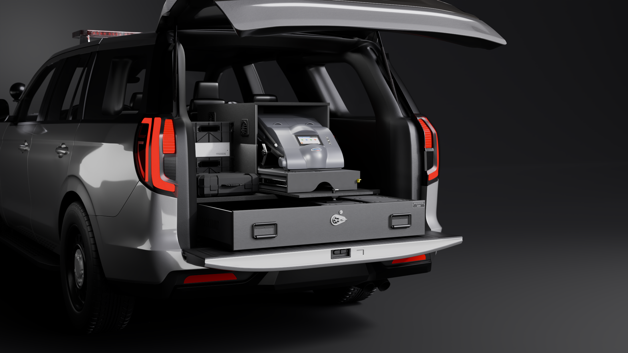 Open ST7a Intox System in vehicle viewed from the left