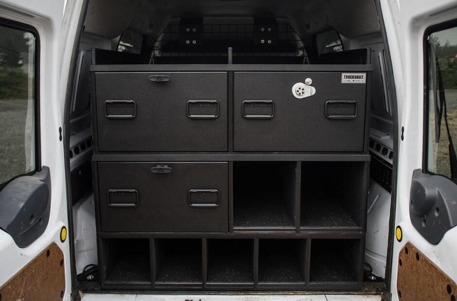 surveyor TruckVault secure storage system in van