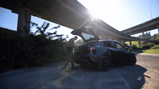 Tesla Model Y FloorVault Gif