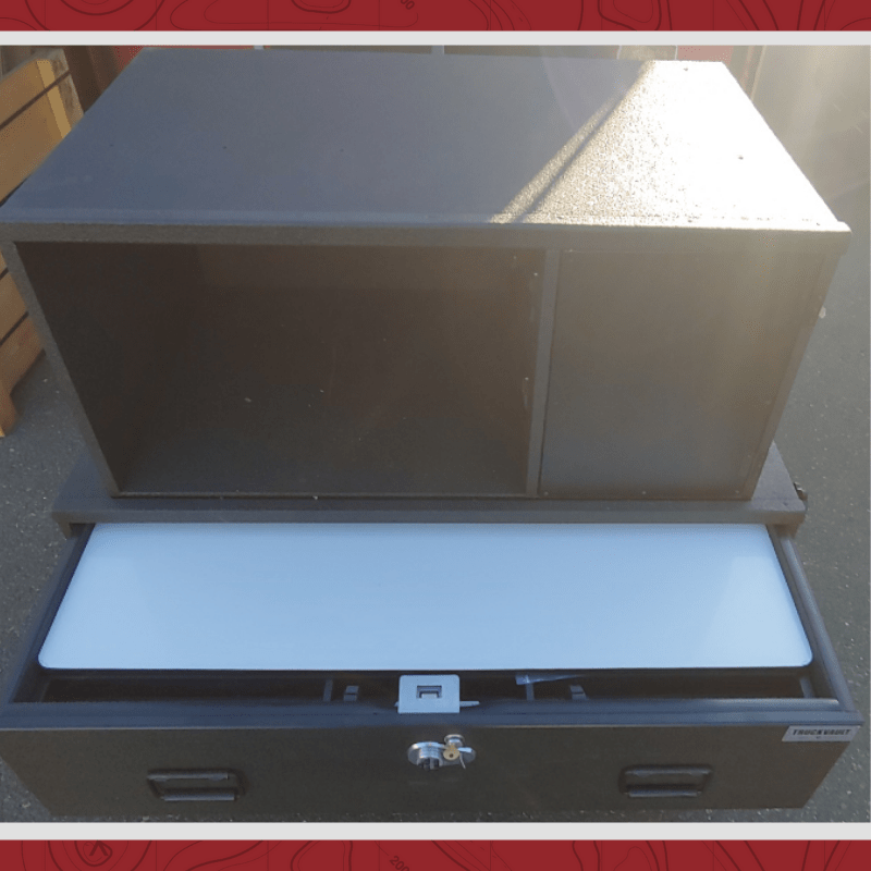 Generic HD Table - Large Cubbies in back - Radio Panel TruckVault