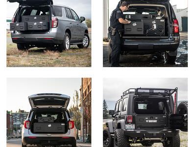 collage showing SUV options for TruckVault secure storage system