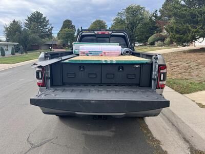 Dodge Ram Magnum 2 Drawer All Weather TruckVault Rear of Truck with Tailgate Open and Drawers closed
